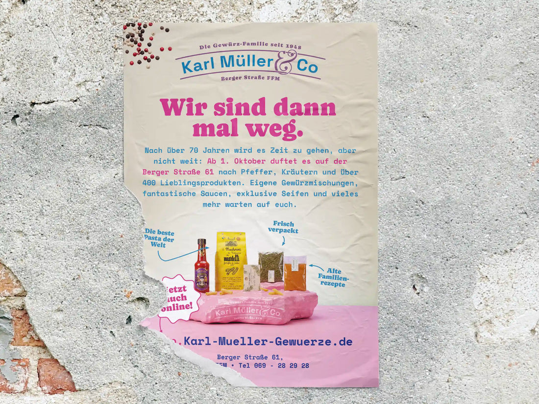 Wir sind umgezogen: Karl Müller Gewürze jetzt auf der Berger Straße