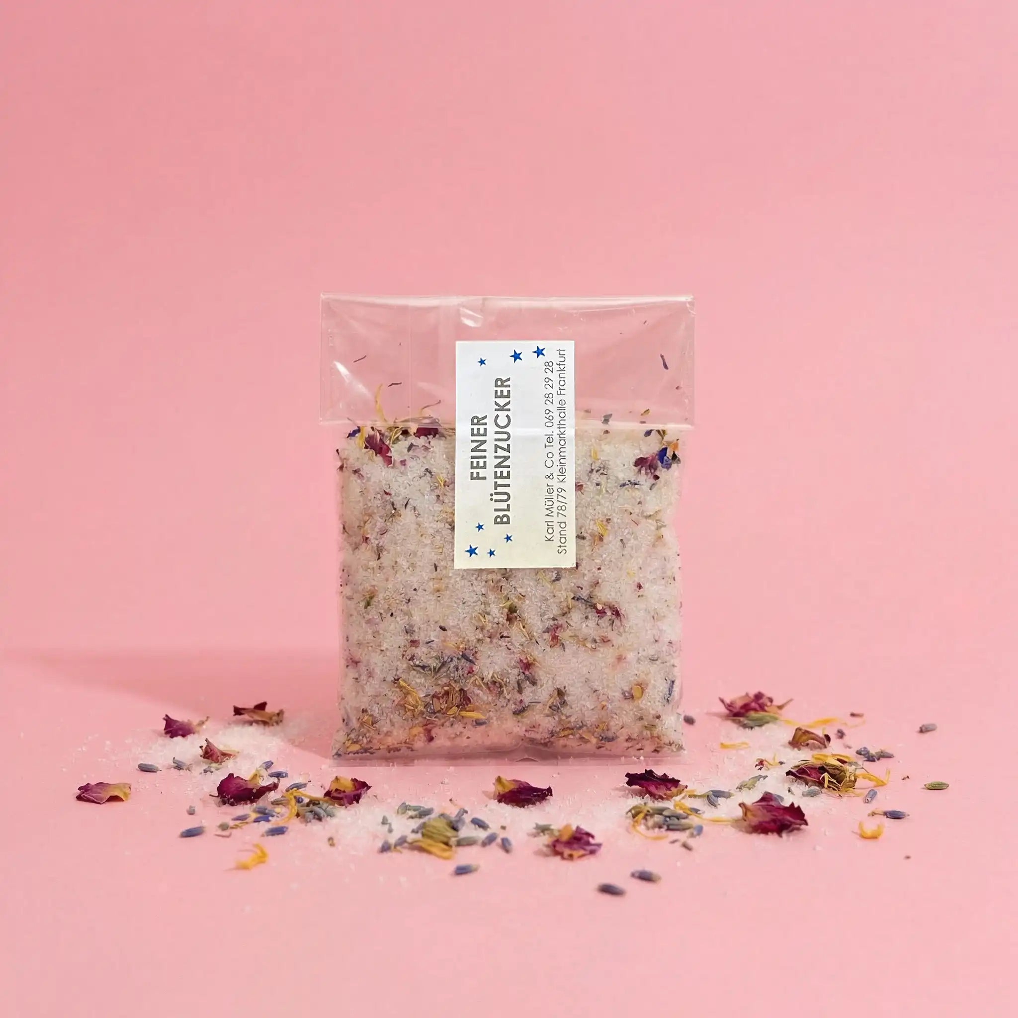Feiner Blütenzucker kaufen | Edler Zucker mit echten Blüten