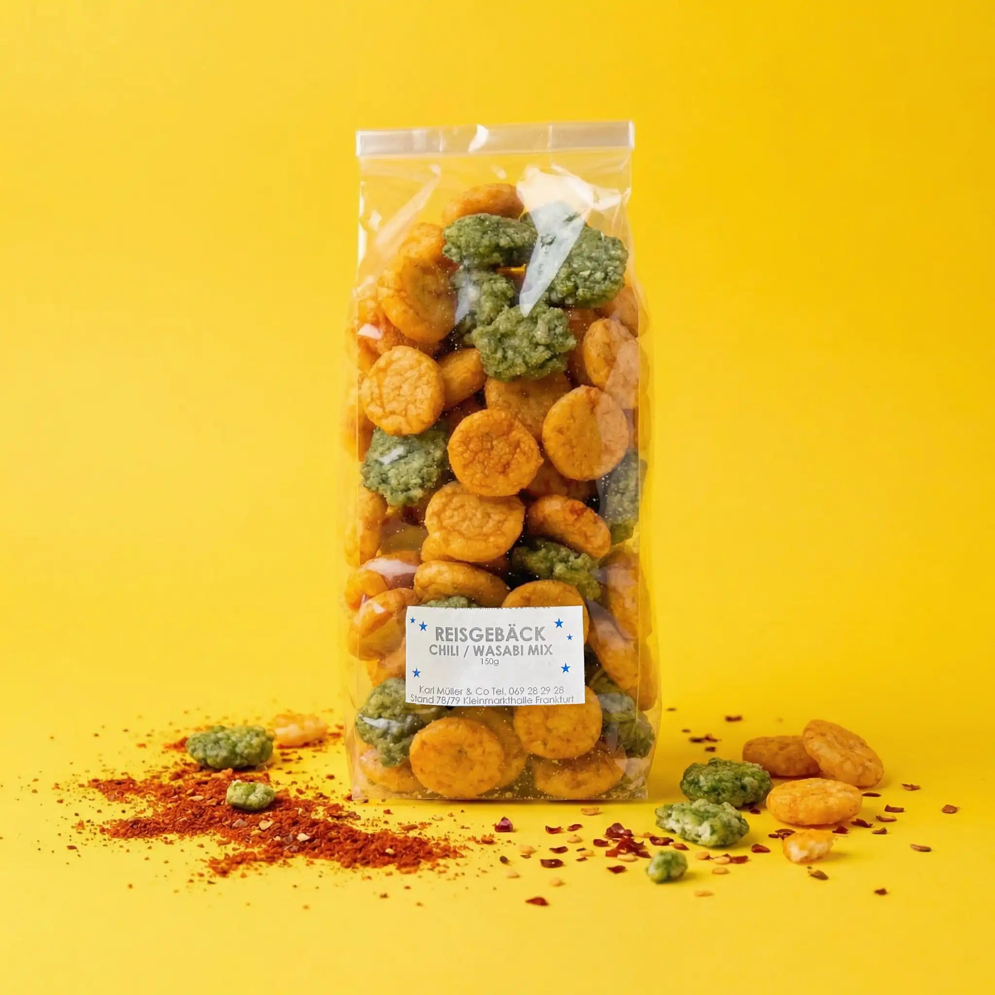 Reisgebäck Chili Wasabi Mix – Scharf & knusprig