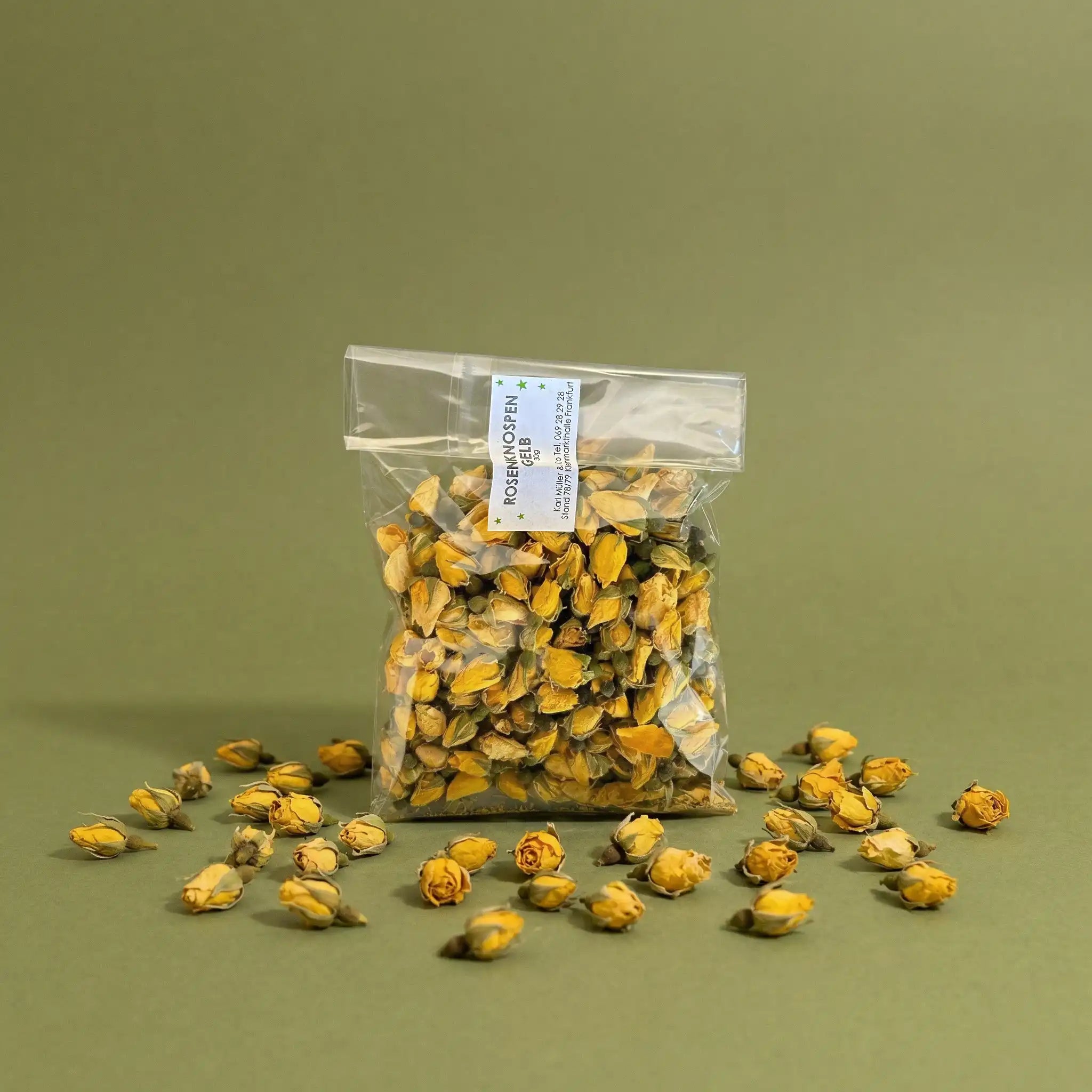 Rosenknospen Gelb kaufen | Edle Dekoration & Tee-Genuss